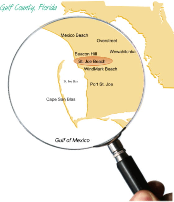 Map of St. Joe Beach Florida Map of St. Joe Beach Florida